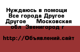 Нуждаюсь в помощи - Все города Другое » Другое   . Московская обл.,Звенигород г.